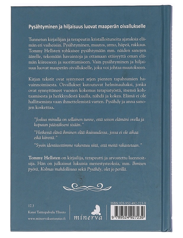 Oivalluksen kynnyksellä - Hellsten, Tommy - Runot ja näytelmät - 10105454685 - 1