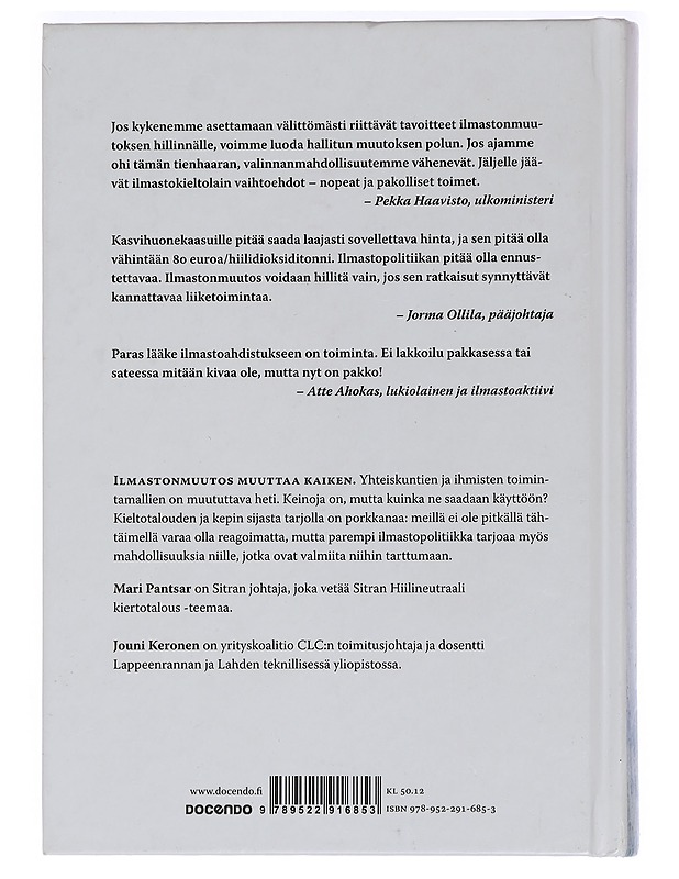 Tienhaarassa : johtajuus ilmastonmuutoksen aikakaudella - Pantsar, Mari - Tietokirjat ja oppaat - 10105454720 - 1