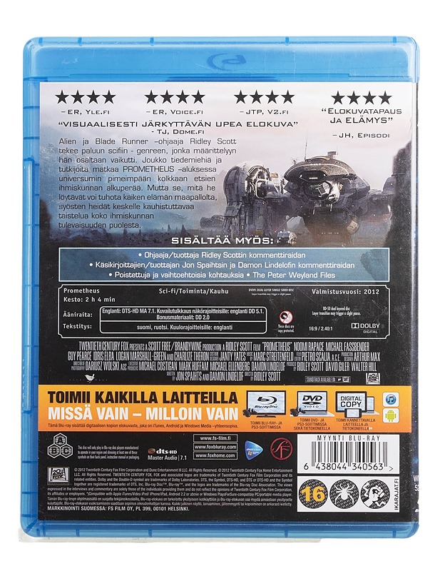 Prometheus - Blu-Ray + DVD - Blu-ray-levyt - 10105454721 - 1