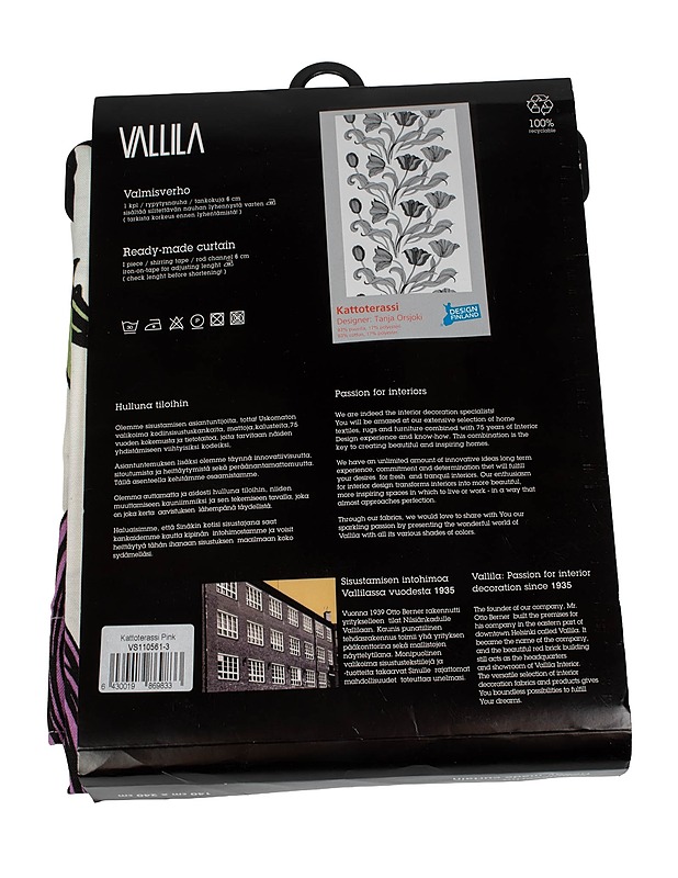 VALLILA Kattoterassi verho, 140 x 240 cm - Designsuosikit - 10105454764 - 1