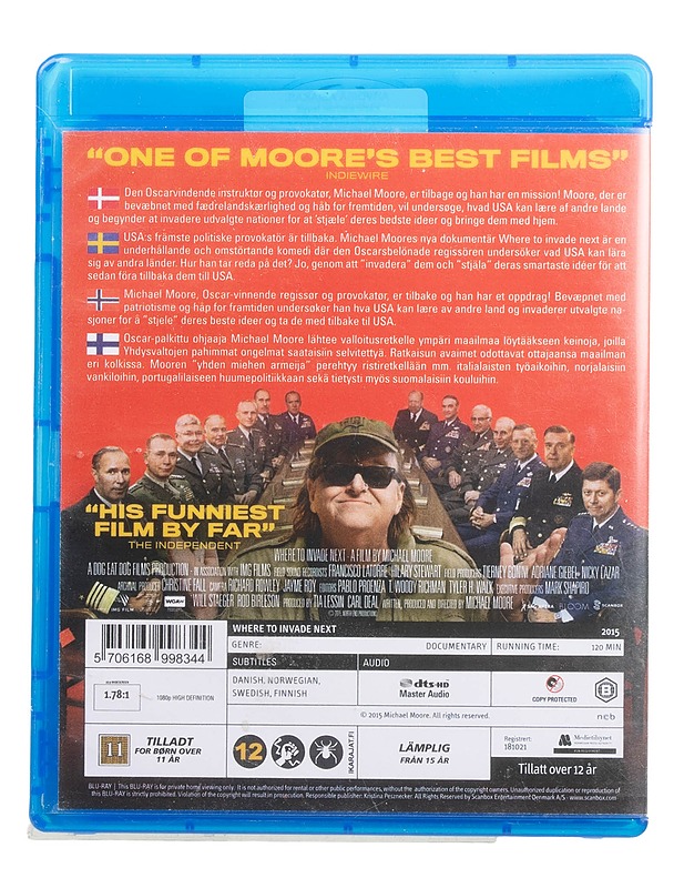 Where To Invade Next - Blu-ray - Blu-ray-levyt - 10105454943 - 1