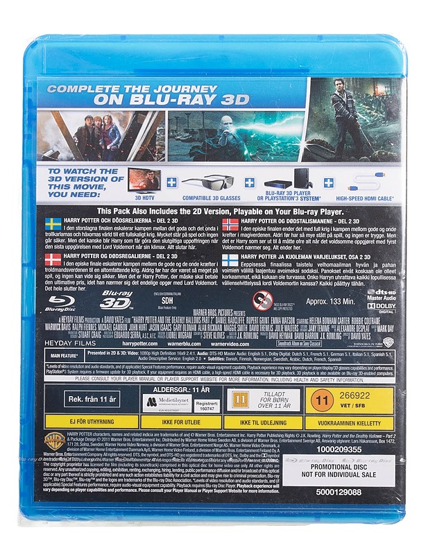 Harry Potter And The Deathly hallows part 2- Blu-ray - Blu-ray-levyt - 10105454981 - 1