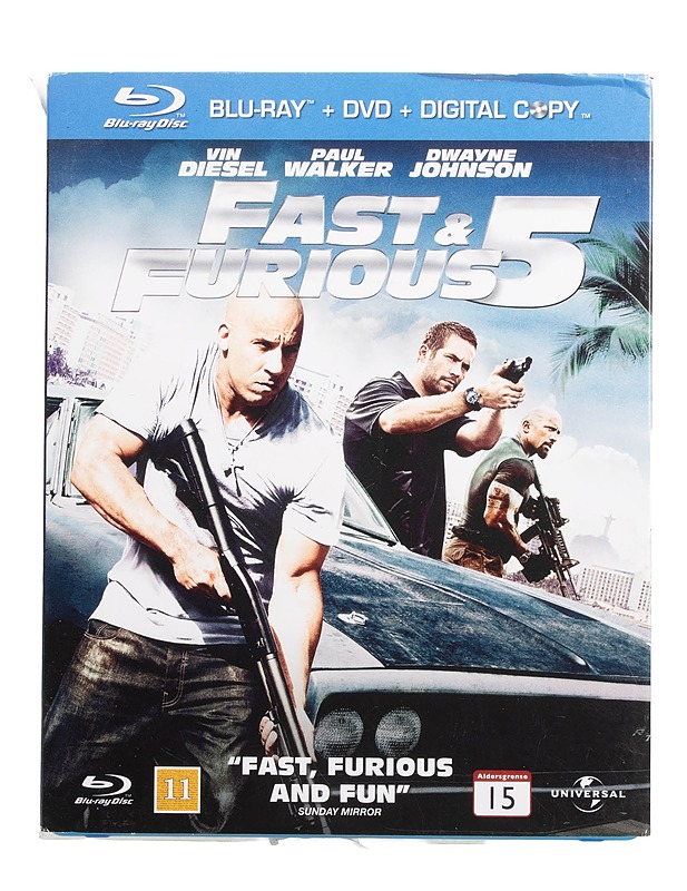 Fast & Furious 5 - Blu-Ray - Blu-ray-levyt - 10105455017 - 0