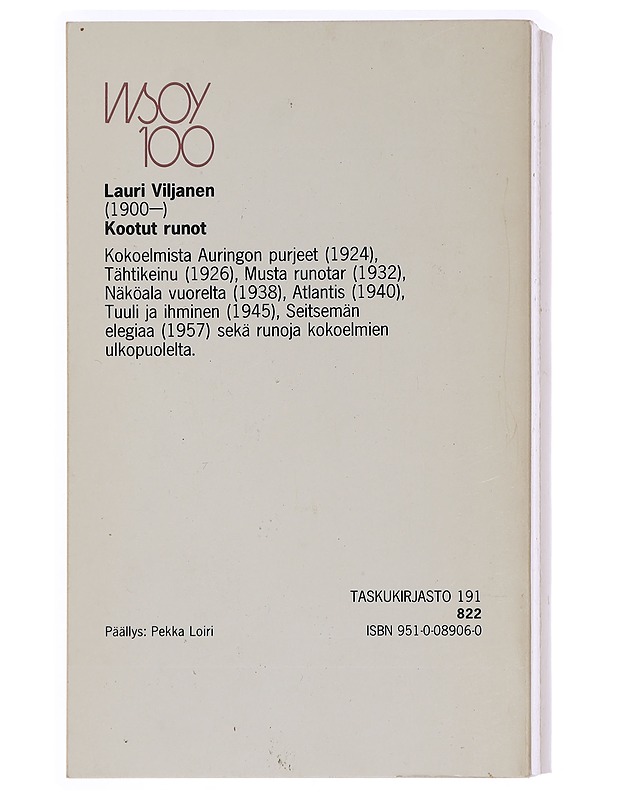 Kootut runot - Lauri Viljanen - Runot ja näytelmät - 10105455035 - 1