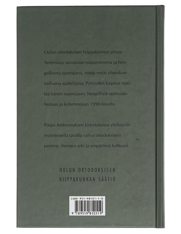 Pyhyyden kaipaus - metropoliitta Ambrosius - Hyvinvointikirjat - 10105455058 - 1