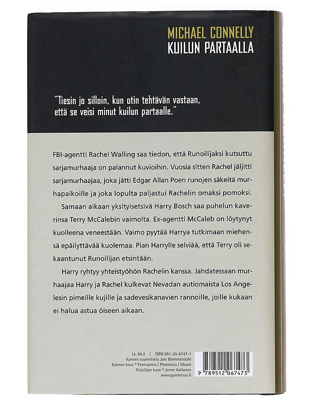 Kuilun partaalla - Connelly, Michael - Jännitys ja dekkarit - 10105455084 - 1