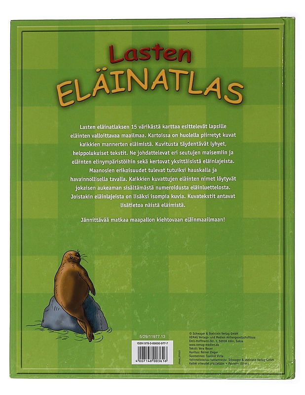 Djuratlas / arter livsmiljöer utbredning - [översättning från tyska: Harald Nordli] - Lemmikki- ja luontokirjat - 10105455099 - 1