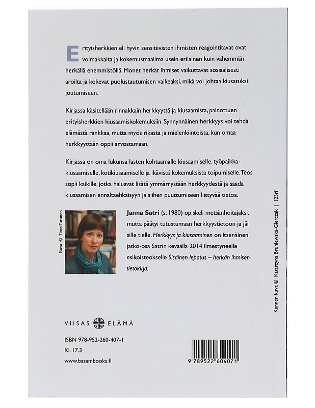 Herkkyys ja kiusaaminen - Janna Satri - Tietokirjat ja oppaat - 10105455100 - 1