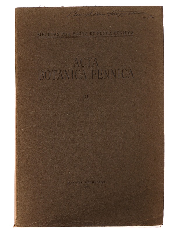 Acta botanica fennica 61 - Tietokirjat ja oppaat - 10105455213 - 0