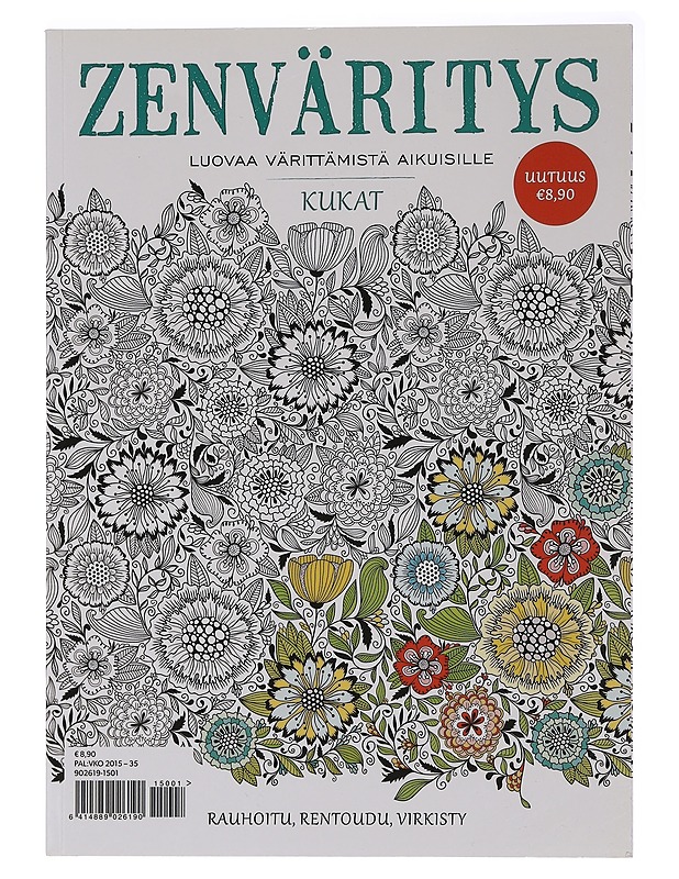 ZenVäritys: luovaa värittämistä aikuisille: Kukat - Lehdet - 10105455220 - 0