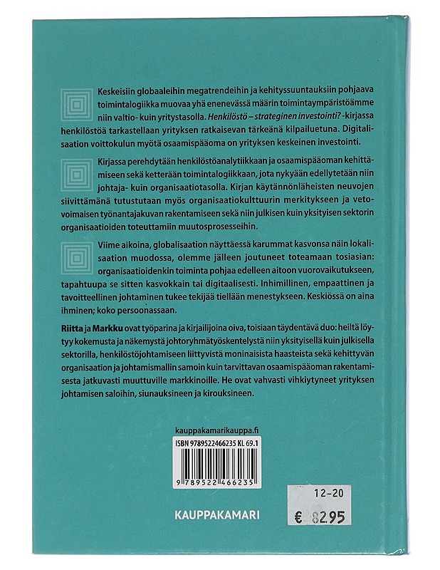Henkilöstö - strateginen investointi? - Kaijala, Markku - Tietokirjat ja oppaat - 10105455257 - 1