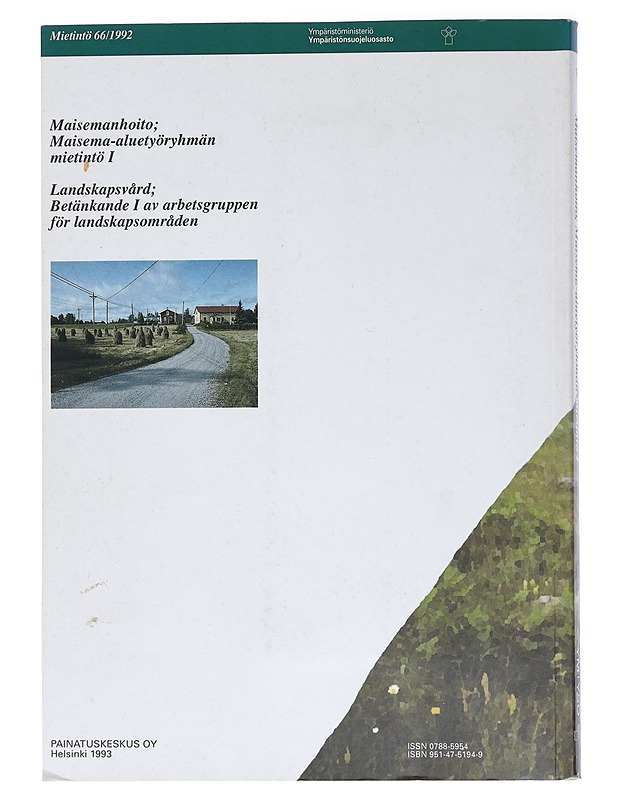 Maisemanhoito: Maisema-aluetyöryhmän mietintö 1 - Tietokirjat ja oppaat - 10105455276 - 1