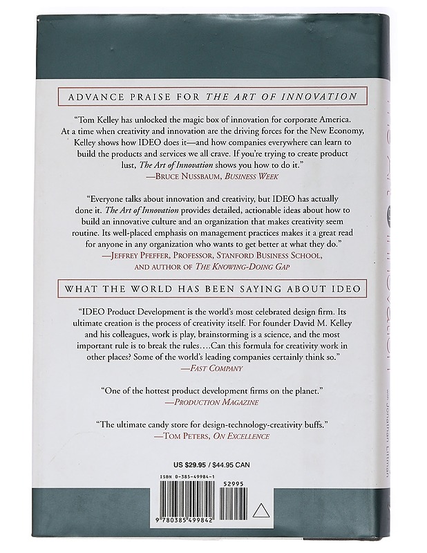 The art of innovation : lessons in creativity from IDEO, America's leading design firm - Kelley, Tom - Tietokirjat ja oppaat - 10105455287 - 1