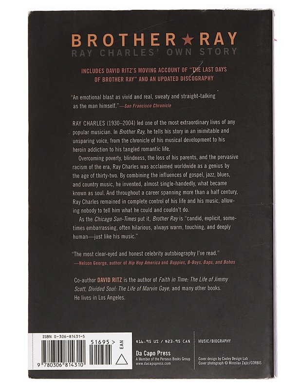 Brother Ray: Ray Charles' Own Story - Ray Charles; Ritz, David - Elämäkerrat ja muistelmat - 10105455335 - 1