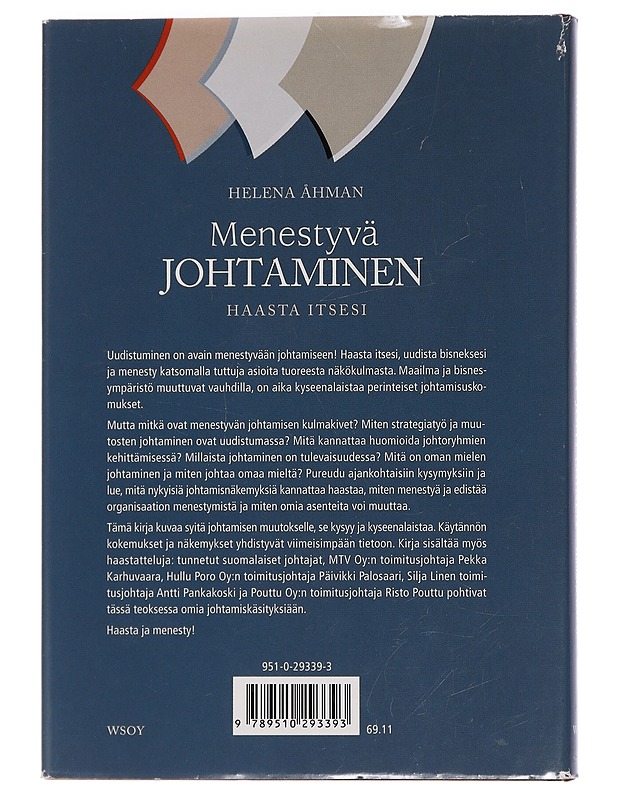 Menestyvä johtaminen : haasta itsesi - Helena Åhman - Hyvinvointikirjat - 10105455334 - 1