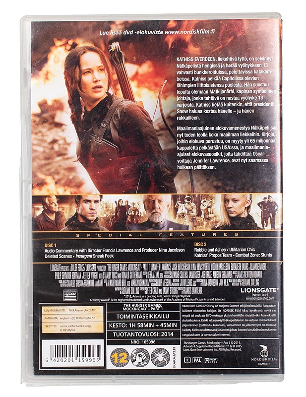 Nälkäpeli: Matkijanärhi Osa 1 - DVD - DVD-elokuvat - 10105455413 - 1