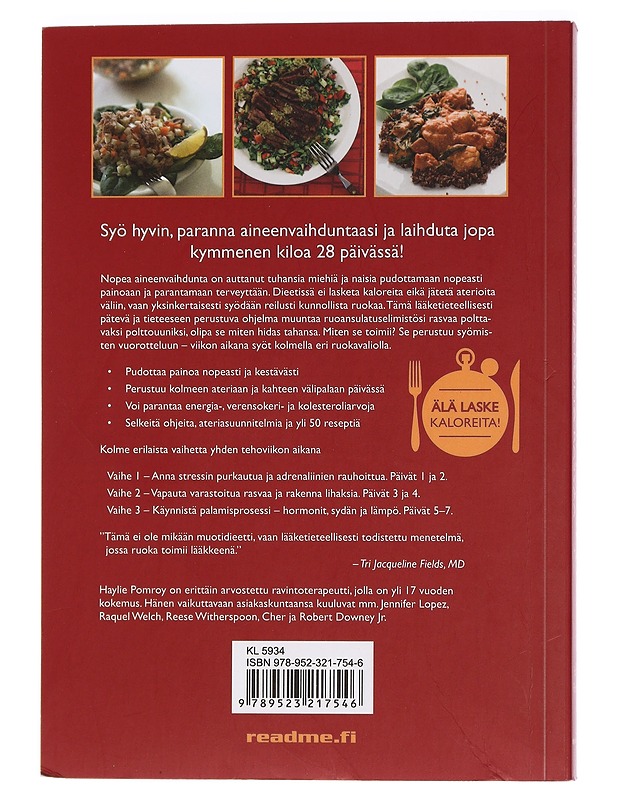 Nopea aineenvaihdunta : syö hyvin ja polta rasvaa - Pomroy, Haylie - Ruokakirjat - 10105455486 - 1