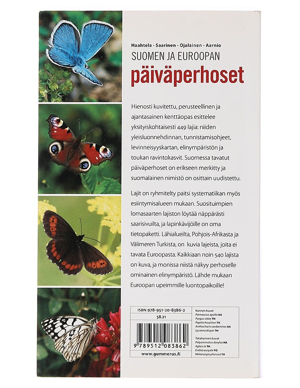 Suomen ja Euroopan päiväperhoset - Haahtela, Tari - Tietokirjat ja oppaat - 10105455572 - 1
