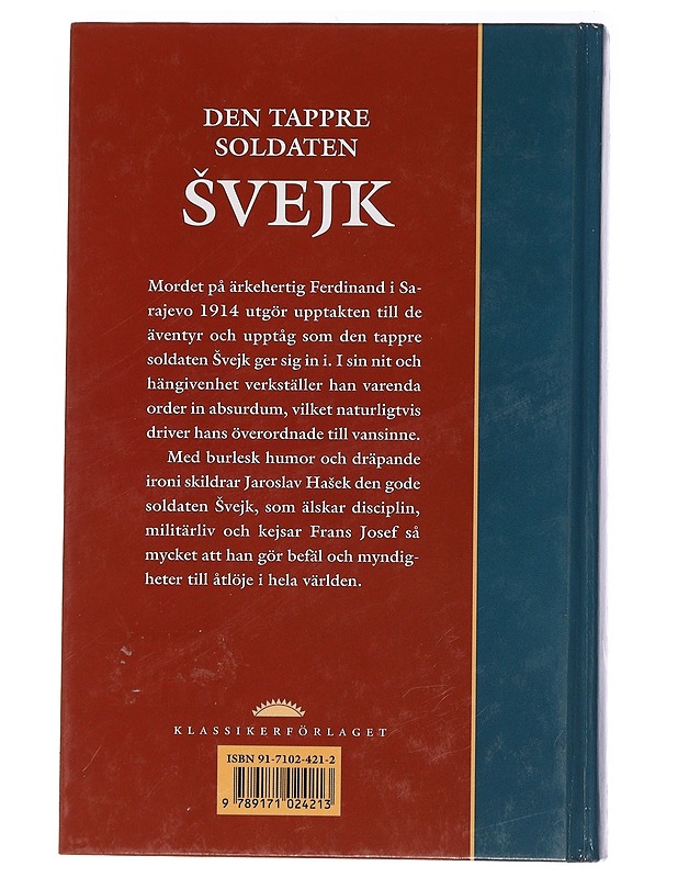 DEN TAPPRE SOLDATEN SVEJKS ÄVENTYR - HASEK, JAROSLAV - Romaanit ja novellit - 10105455791 - 1