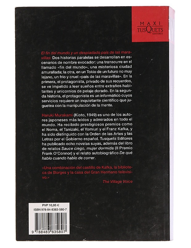 El fin del mundo y un despiadado pais de las maravillas - Haruki Murakami - Fantasia- ja scifi - 10105455868 - 1