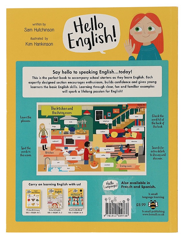 Hello english: a beginner's guide to english - Sam Hutchinson - Matkaoppaat ja sanakirjat - 10105455934 - 1