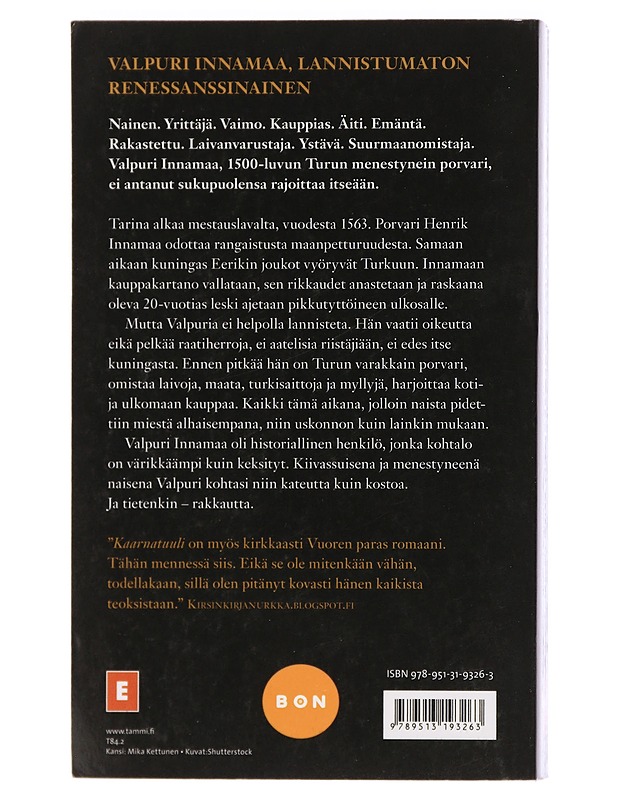 Kaarnatuuli - Kristiina Vuori - Romaanit ja novellit - 10105456020 - 1