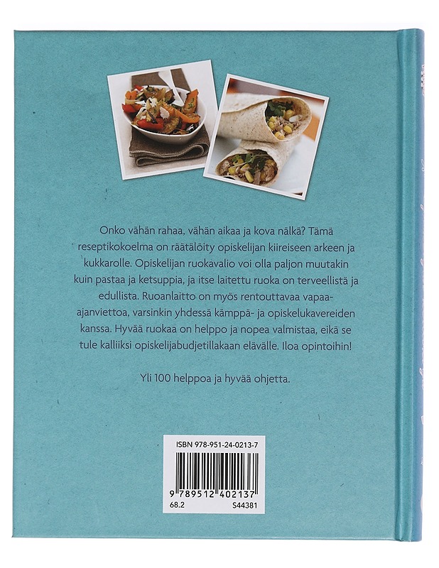 Opiskelijan keittokirja : helppoa, hyvää ja edullista - Järvinen, Anni - Ruokakirjat - 10105456064 - 1