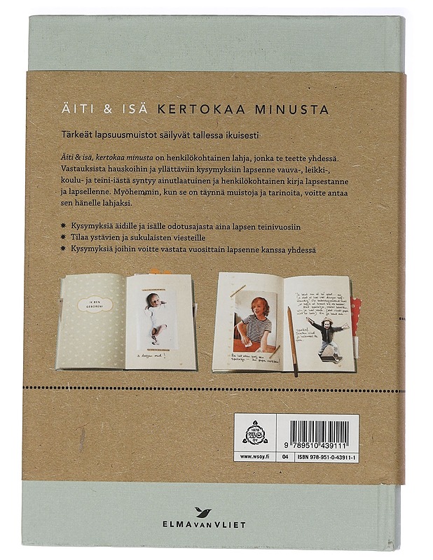 Äiti & isä : kertokaa minusta - Van Vliet, Elma - Kirja lahjaksi - 10105456087 - 1