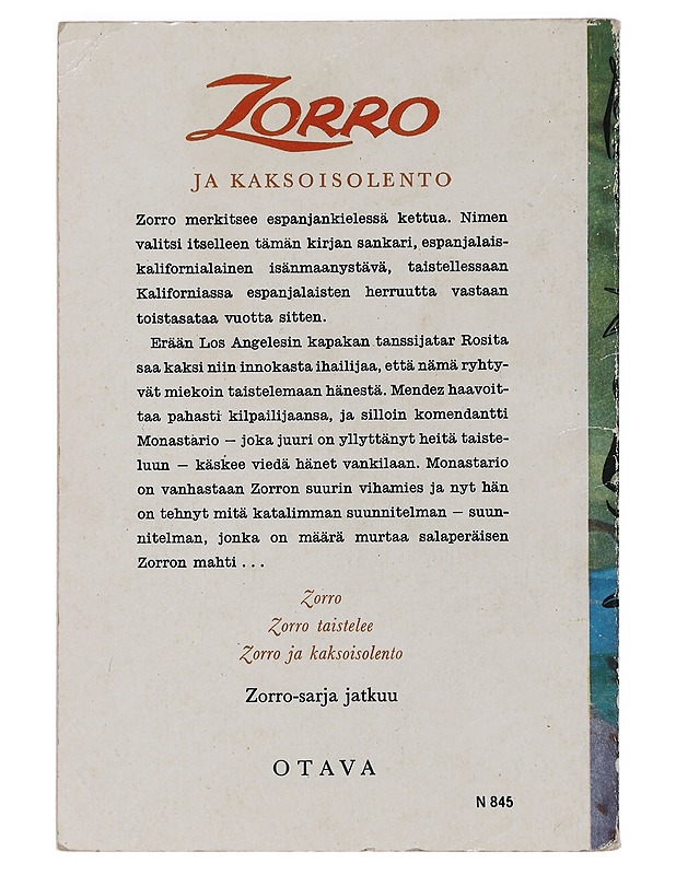 Walt Disneyn Zorro ja kaksoisolento - Steve Frazee - Romaanit ja novellit - 10105456074 - 1