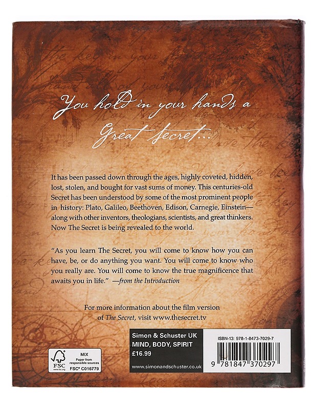 The secret - Rhonda Byrne - Tietokirjat ja oppaat - 10105456129 - 1