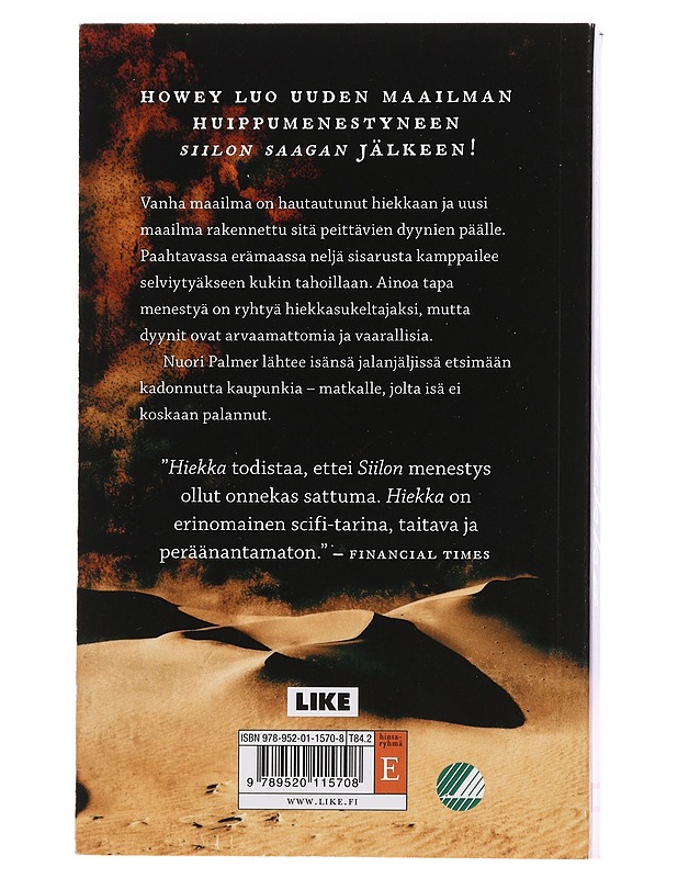 Hiekka - Howey, Hugh - Fantasia- ja scifi - 10105456234 - 1