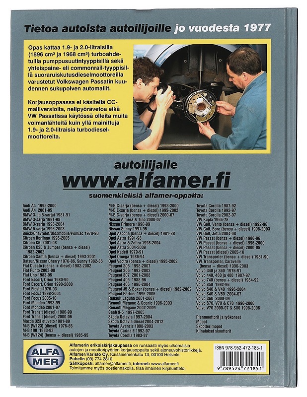 VW Passat diesel 2005-2010 : korjausopas - Randall, Martynn - Tietokirjat ja oppaat - 10105456360 - 1