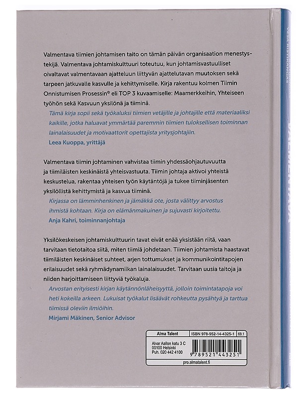 Valmentava tiimin johtaminen - Ristikangas, Marjo-Riitta - Tietokirjat ja oppaat - 10105456449 - 1