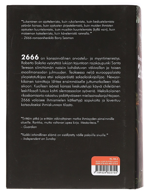 2666 - Bolaño, Roberto - Romaanit ja novellit - 10105456525 - 1