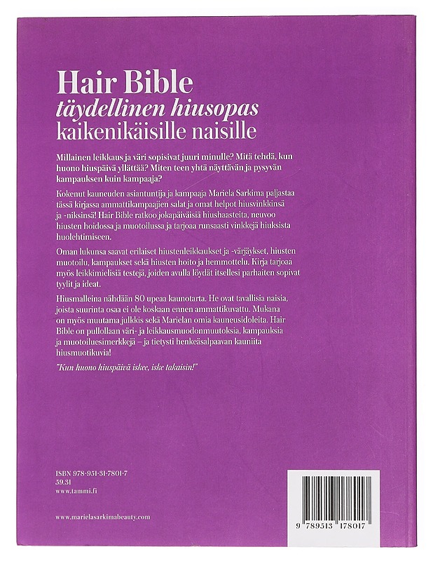 Hair bible - Sarkima, Mariela - Harrastekirjat - 10105456543 - 1