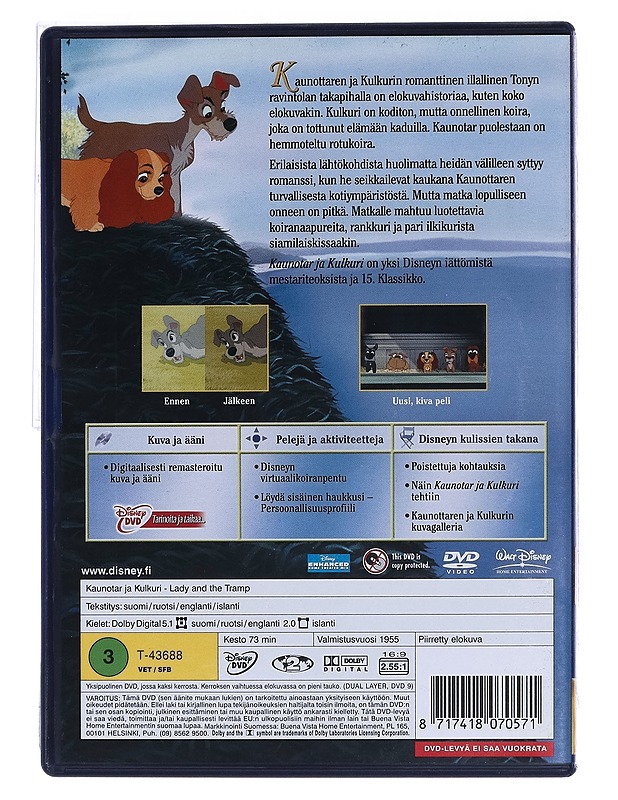 Kaunotar ja kulkuri - DVD - DVD-elokuvat - 10105456625 - 1