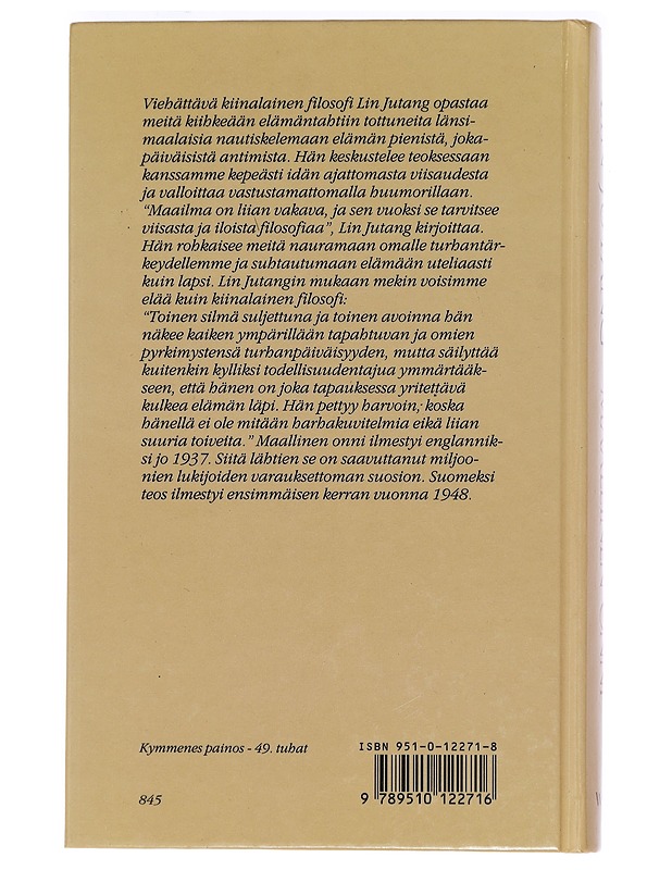 Maallinen onni - Lin, Jutang - Elämäkerrat ja muistelmat - 10105456652 - 1