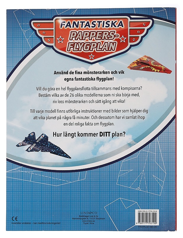 Fantastiska pappersflygplan - Lastenkirjat - 10105456776 - 1