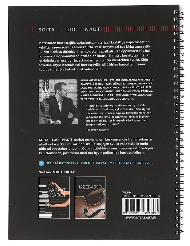Jazzkitara : sointupohjainen improvisointi - Petri Krzywacki - Musiikki- ja elokuvakirjat - 10105456807 - 1
