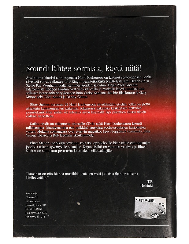 Blues station - Harri Louhensuo - Musiikki- ja elokuvakirjat - 10105456825 - 1