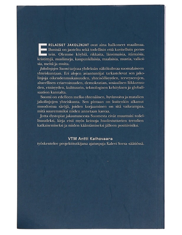 Jakolinjojen Suomi - Antti Kaihovaara - Historiakirjat - 10105456911 - 1