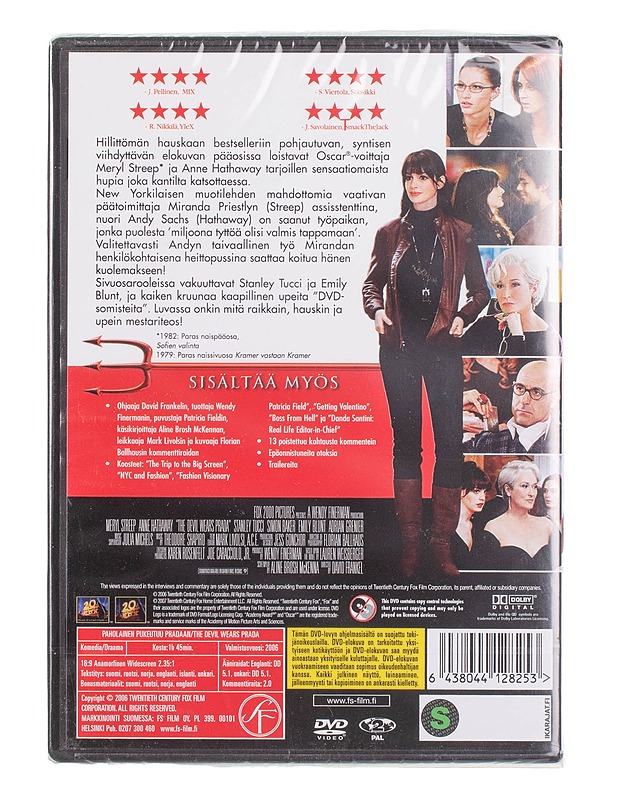 Paholainen pukeutuu Pradaan - DVD - DVD-elokuvat - 10105456937 - 1