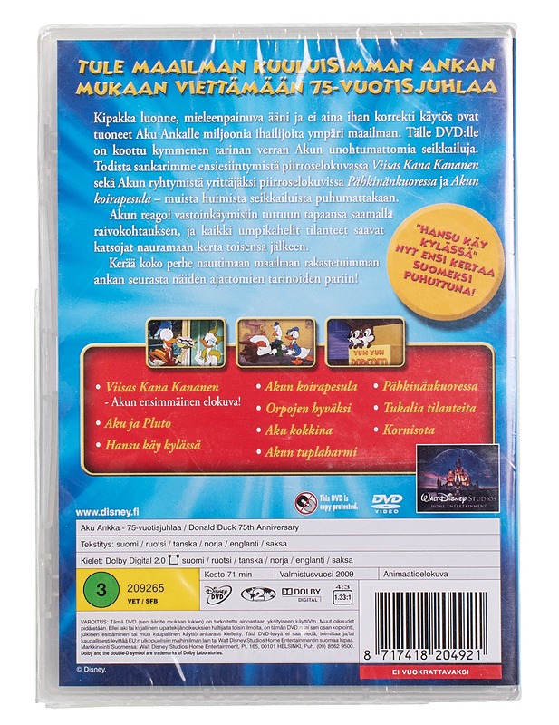 Aku Ankka 75 -vuotisjuhlaa - DVD - DVD-elokuvat - 10105456967 - 1