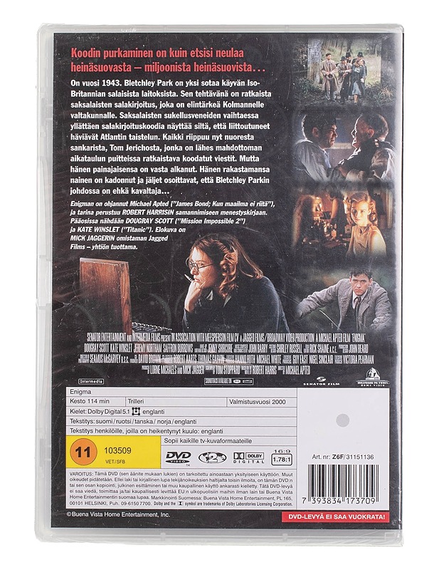 Enigma - DVD - DVD-elokuvat - 10105457048 - 1
