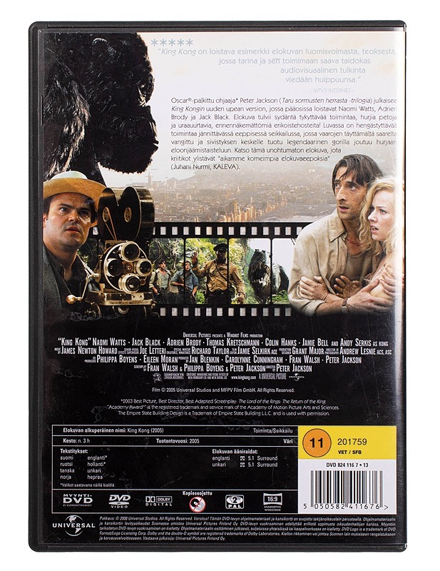 King Kong - DVD - DVD-elokuvat - 10105457069 - 1