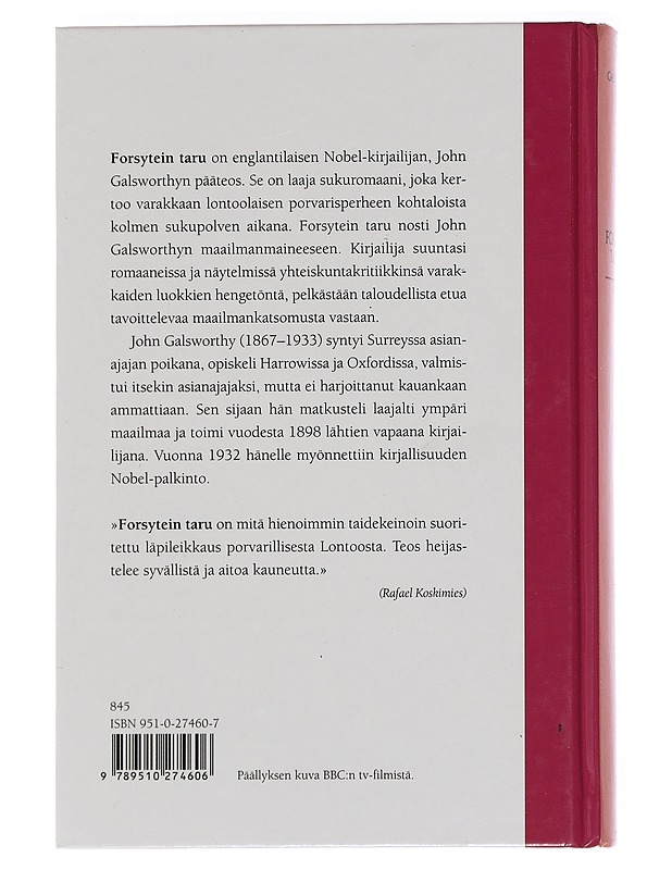 Forsytein taru. 2 - Galsworthy, John - Romaanit ja novellit - 10105457182 - 1