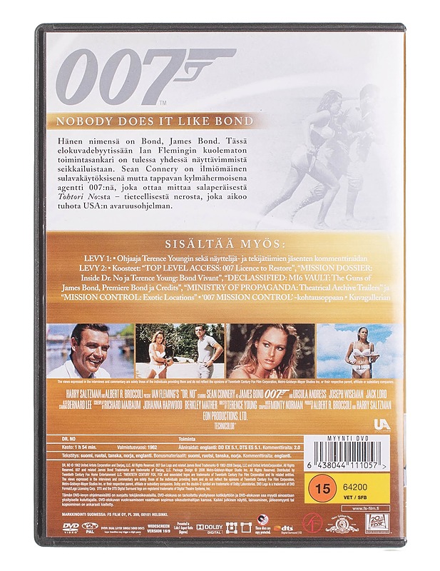 Salainen Agentti 007 ja Tohtori No - DVD - DVD-elokuvat - 10105457209 - 1