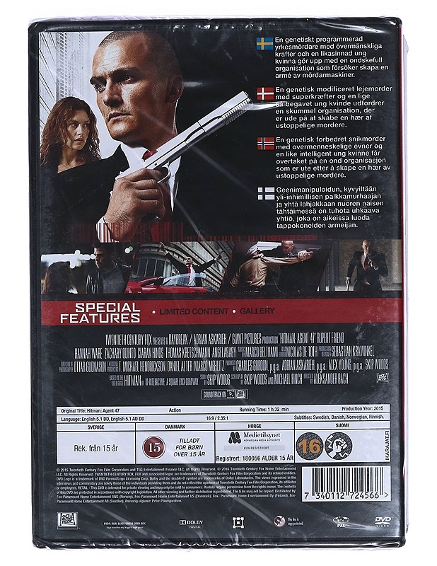 Hitman Agent 47 - DVD - DVD-elokuvat - 10105457306 - 1