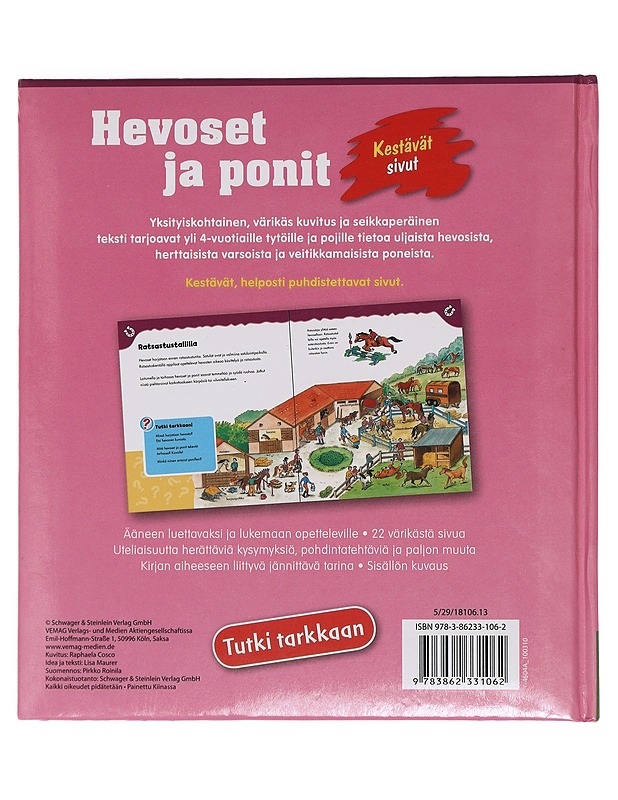 Hevoset ja ponit - Maurer, Lisa - Lastenkirjat - 10105457327 - 1
