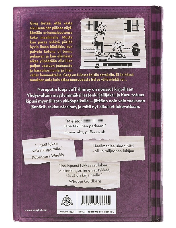 Neropatin päiväkirja. 5, Karu totuus : Greg Heffleyn julkaisu - Kinney, Jeff - Lastenkirjat - 10105457353 - 1